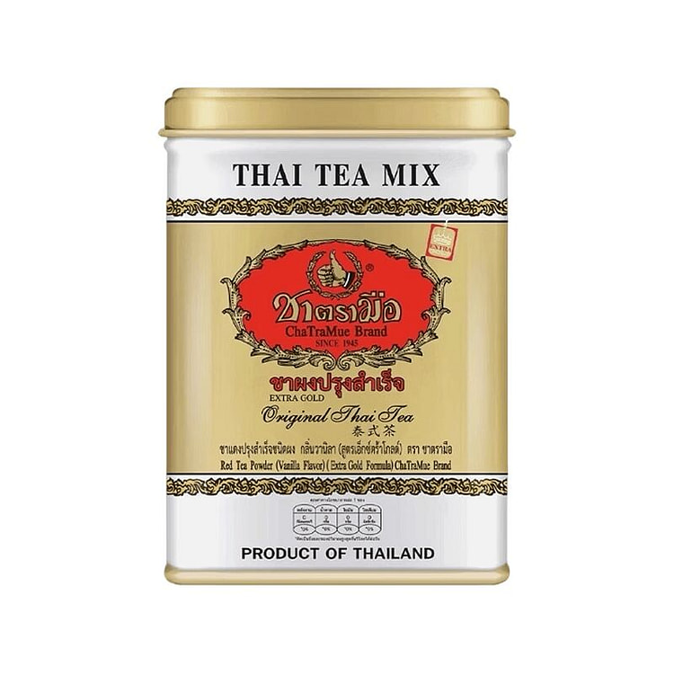 ChaTraMue Premium Thai Black Tea, 50 Bags in Can 125 g