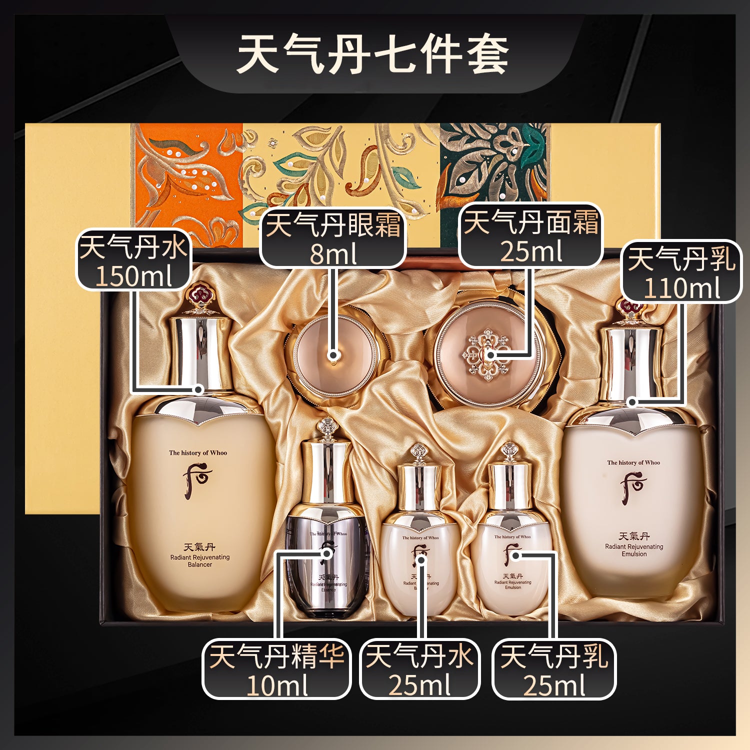 The history of Whoo Cheongidan 7pcs Special Set 1 each - Weee!