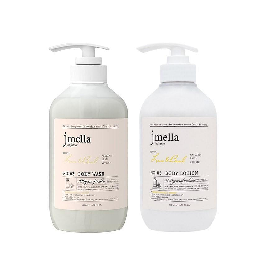 JMELLA In France Lime & Basil #03 Body Wash 500ml + Lotion 500ml Set 2 bottle