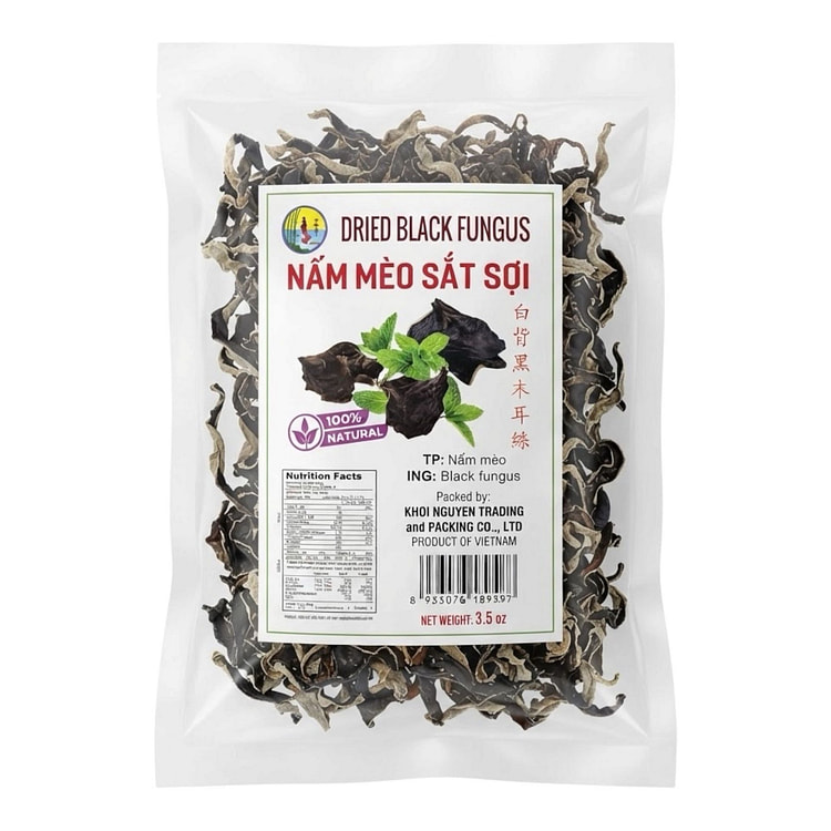 Dried Black Fungus (Strip) Nam Meo Cat Soi 3.5 oz 1 each