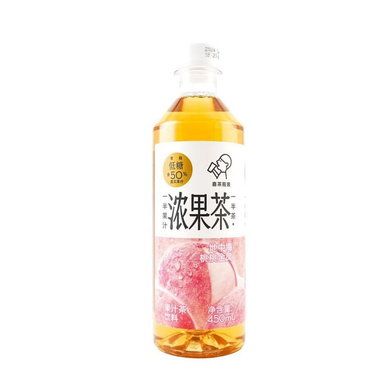 喜茶 地中海桃桃金凤果汁茶 低糖零脂450ml