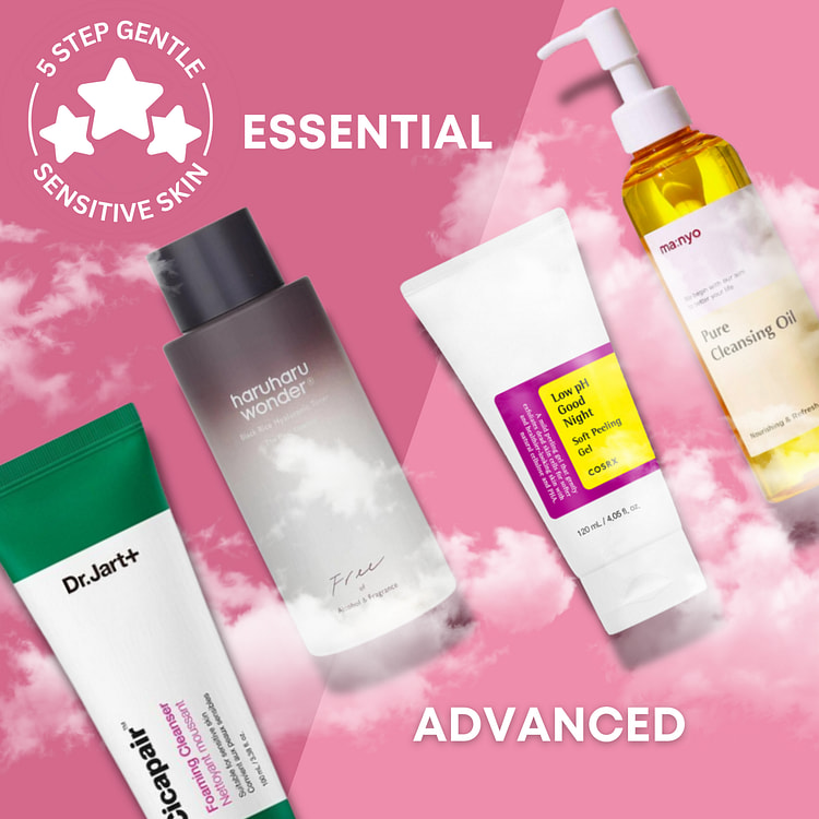 5-Step Gentle Skincare Routine for Sensitive Skin (Essential + Advanced)