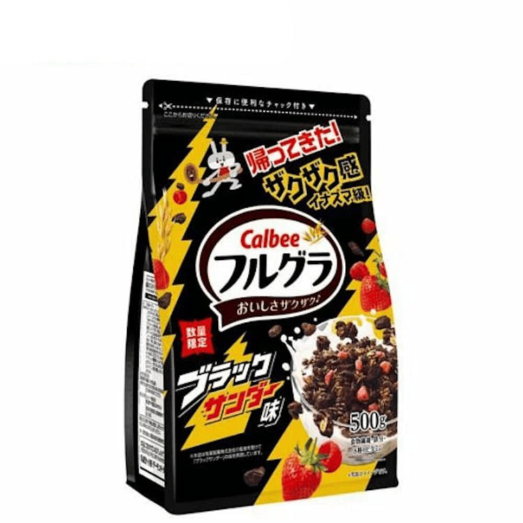 卡乐比 有乐制菓 水果干谷物麦片 黑雷可可饼干棒味 500 克