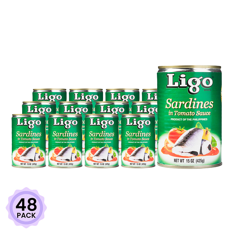 Ligo 菲律宾沙丁鱼番茄酱 15 盎司*48 包