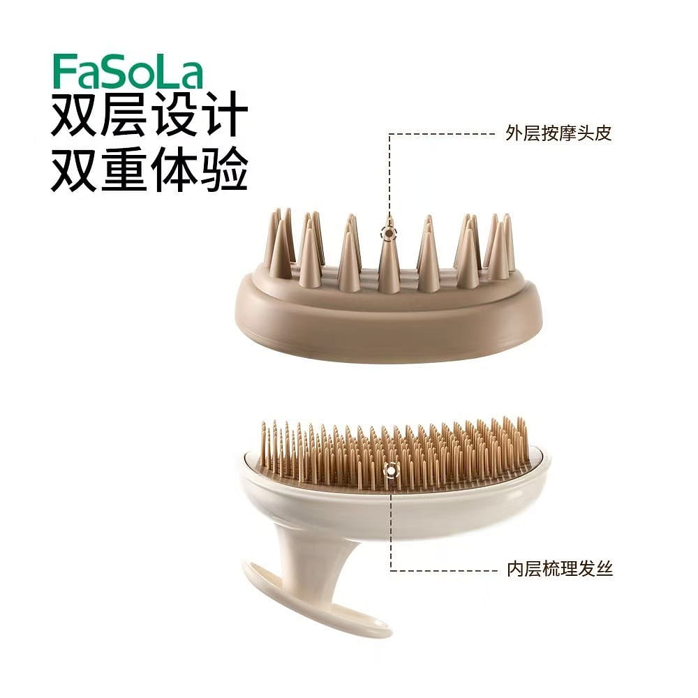 FaSoLa Double Toothed Shampoo Brush 1 piece 78g 78 g