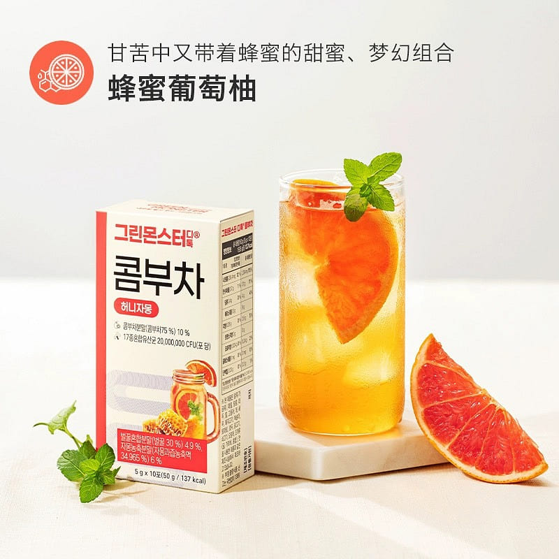 GREENMONSTER KombuchaSugar-Free Grapefruit Flavor 1 箱