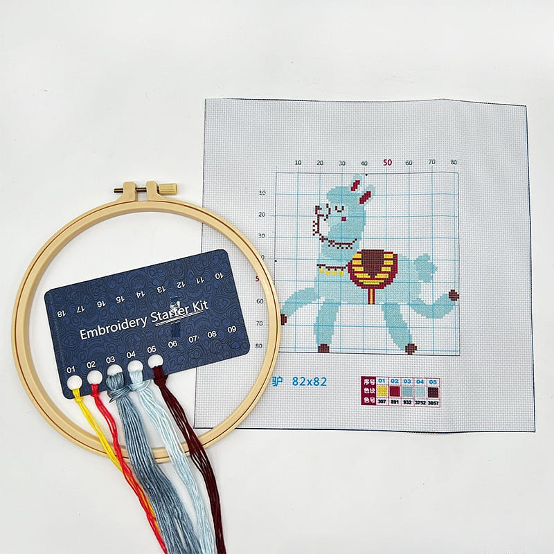 Cross Stitch Material Kit Cartoon Delicate-Alpaca 1 each