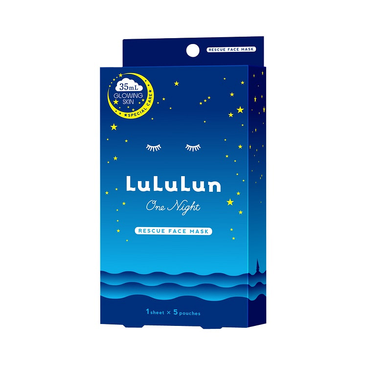 LULULUN 一夜急救光泽透明睡眠面膜 5枚