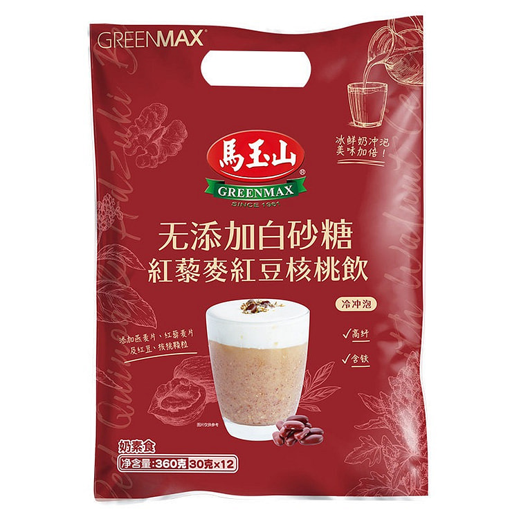 马玉山台湾红藜麦红豆核桃饮燕麦薏米营养早餐即食奶昔 360 克