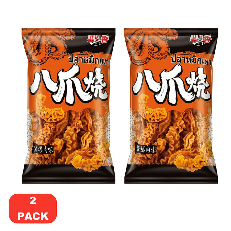 八爪烧 酱爆肉味正宗怀旧麻辣锅巴零食（2 pcs） 80 克