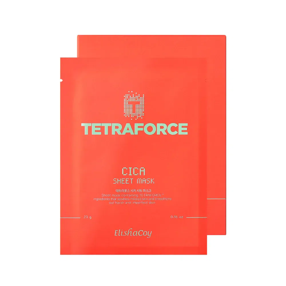 韓国 ELISHACOY TETRA FORCE ティーツリースージングスキンバリアウォーターオイルバランシングリペアマスク 10 カウント