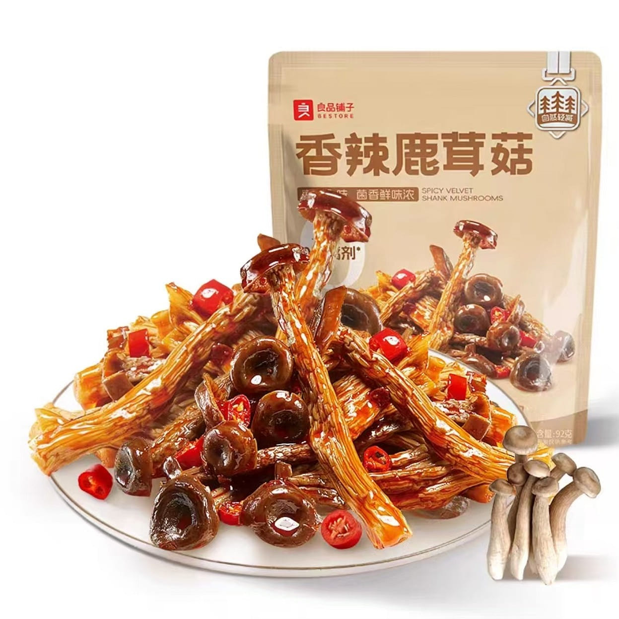 Spicy Deer Antler Mushrooms 92g*1 bag 92 g