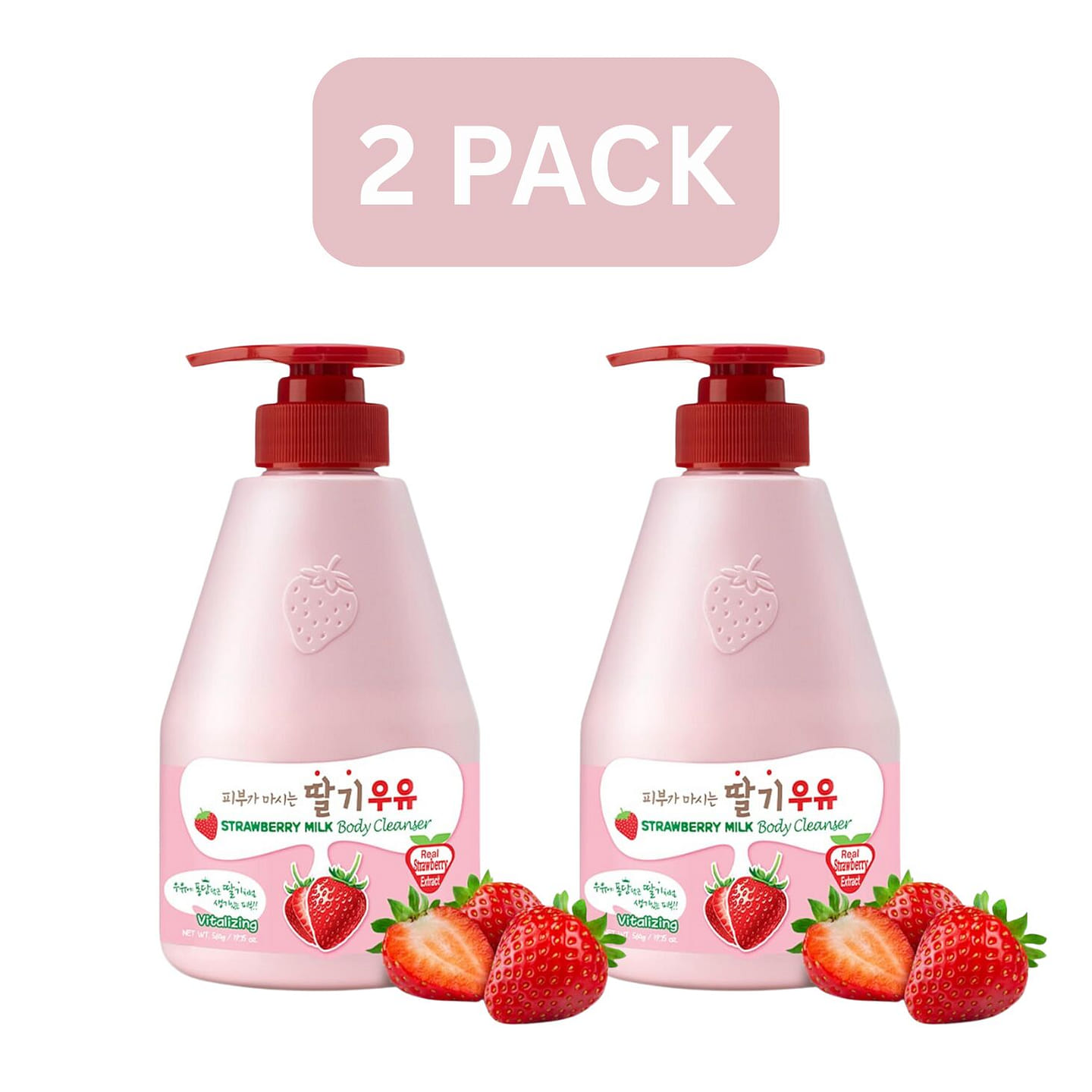 Kwailnara Strawberry Milk Body Wash 2-Pack 560 g