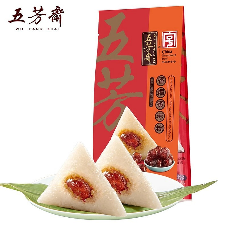 五芳斋 真空蜜枣粽 100g*2只 嘉兴特产端午节