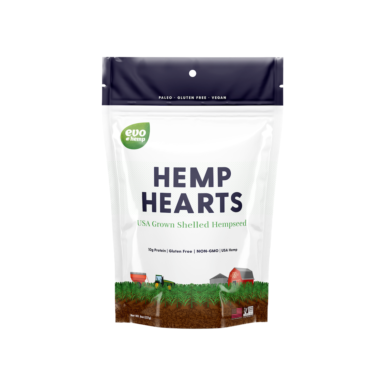 8oz Hemp U.S. Grown Hemp Hearts 8 oz