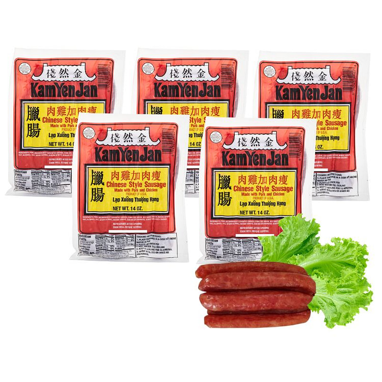 Kam Yen Jan Lạp Xưởng Thịt Heo và Gà 5Count