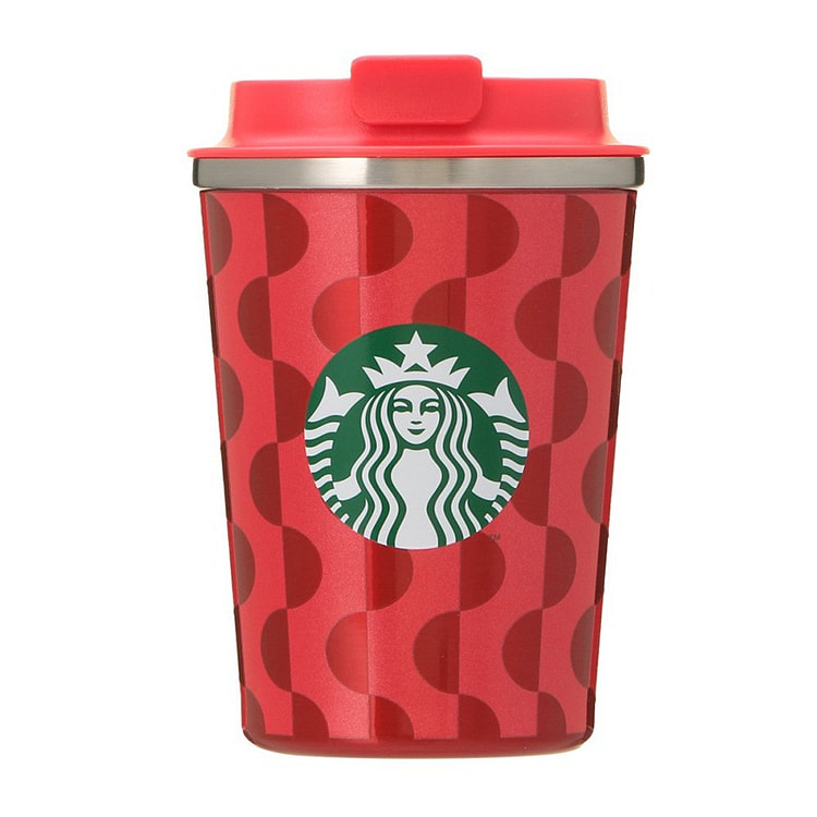 星巴克 Holiday 不锈钢 红色 355ml