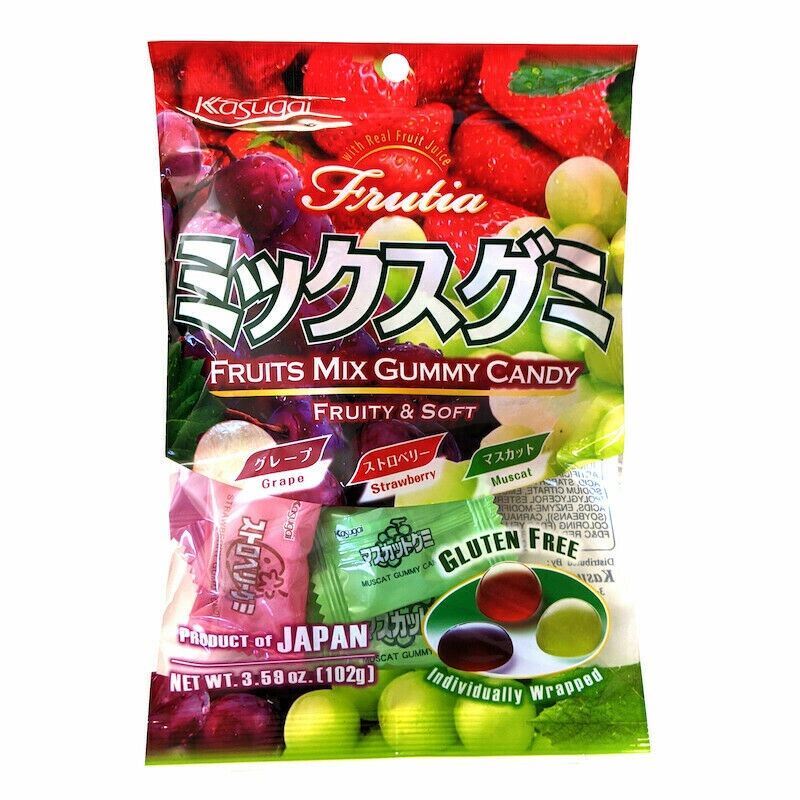 Kẹo Dẻo Trái Cây Mix Kasugai Frutia 3.59 oz
