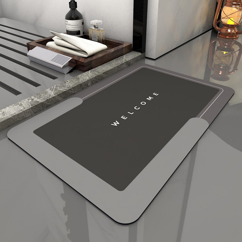 Super Absorbent Diatom Mud Bath Mat Non-Slip Quick Drying, welcome 60*40 1 each