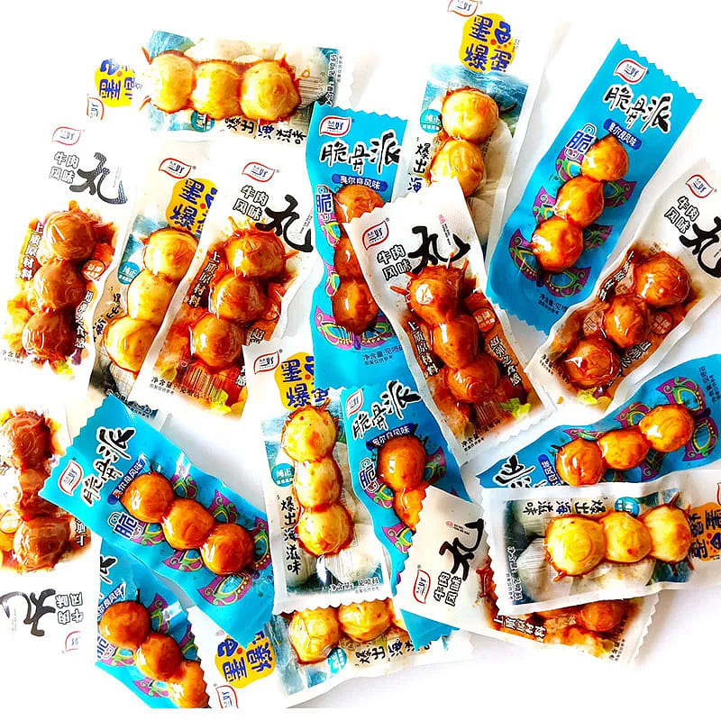 Lan Hao crispy bone pie Orleans beef balls, cuttlefish and egg flavor, small mea 12 each