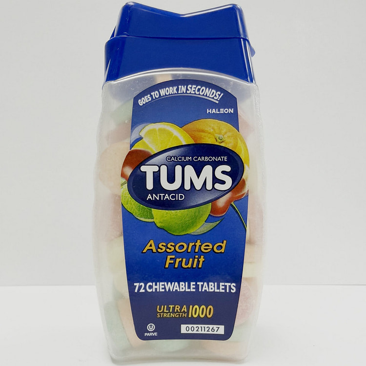 TUMS 肠胃护理咀嚼片 72粒 1 瓶