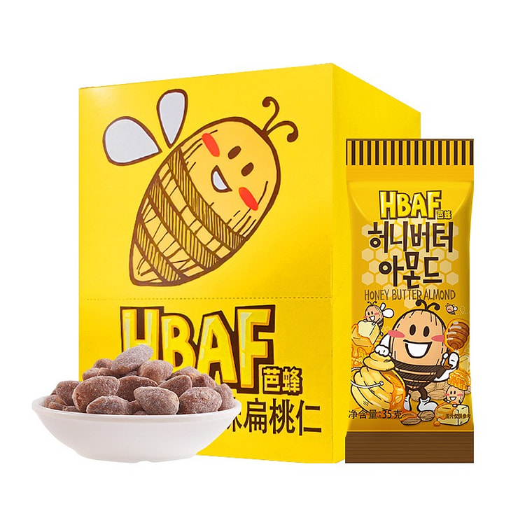 HBAF蜂蜜黄油扁桃仁35g*12芭蜂坚果巴旦木