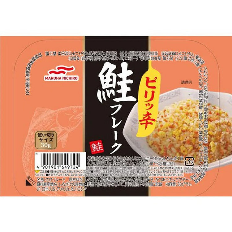 Maruha Nichiro Spicy Salmon Flakes, Tray, 30g 1 each
