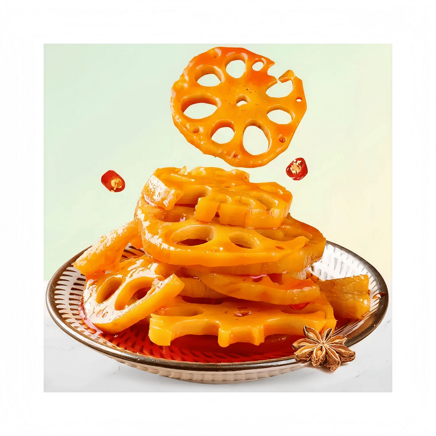 Saliva Kid Big Knife Braised Lotus Root Slices 5 p 100 g