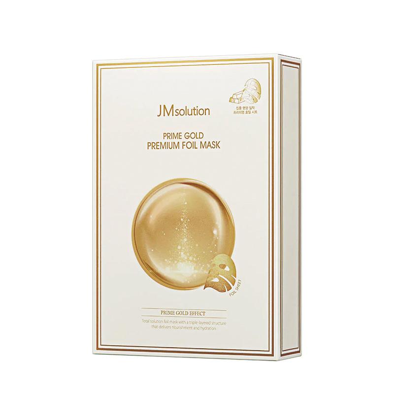 JM Solution Prime Gold Premium Foil Mask 10pcs 1 box