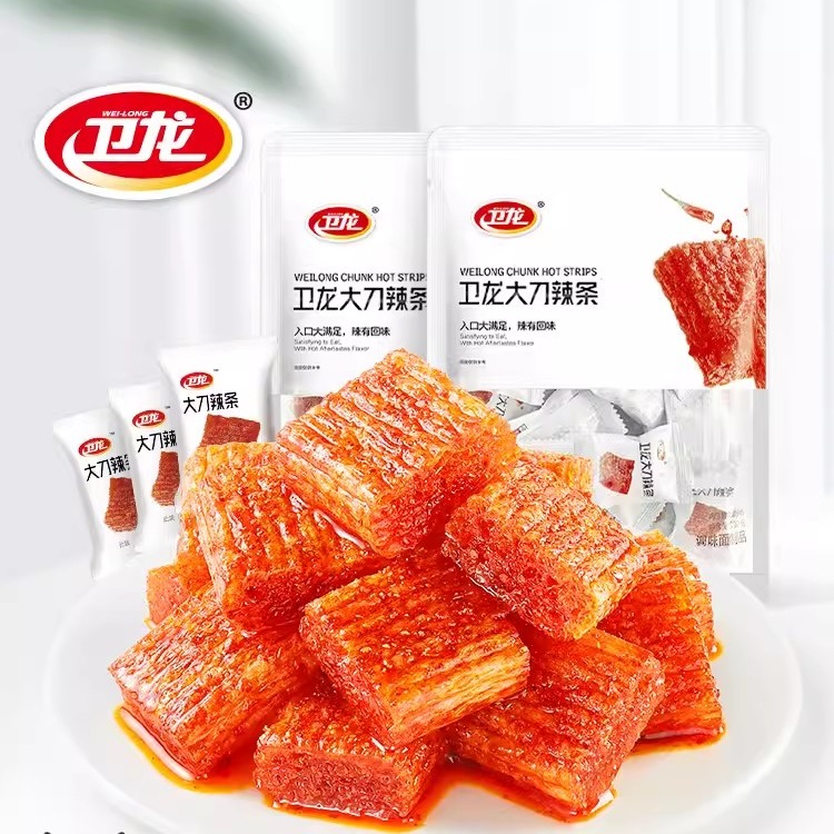 Weilong Bolao hand-tearing spicy strips 200g small pack spicy snacks 200 g