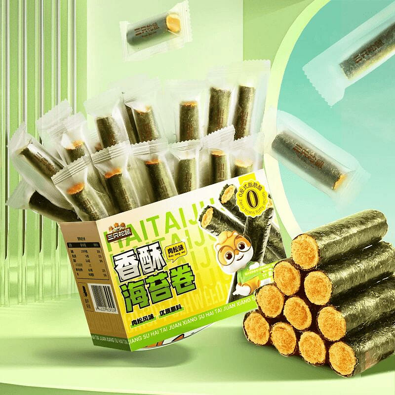 Three Squirrels Meat Pine Seaweed Roll 160g 160 g