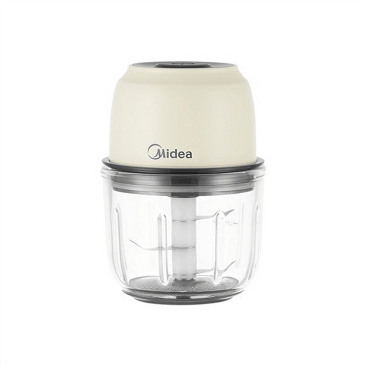 美的 电动捣蒜器小型多功能绞肉机 淡雅白300ml