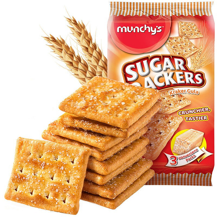 Maqi Xinxin White Sugar Soda Crackers 390g 390 g