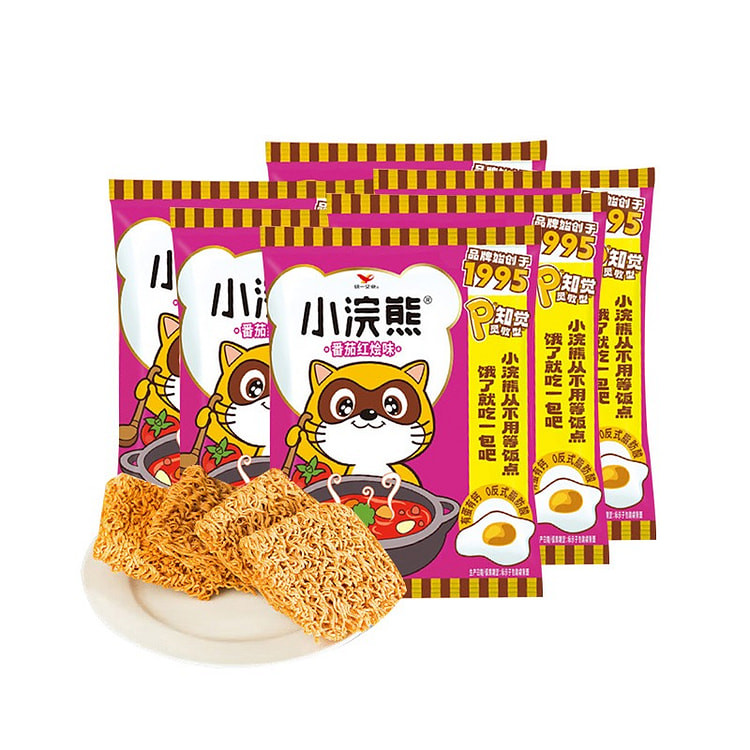 Little Raccoon Tomato Stew Crispy Noodles 35g*6 6 pack