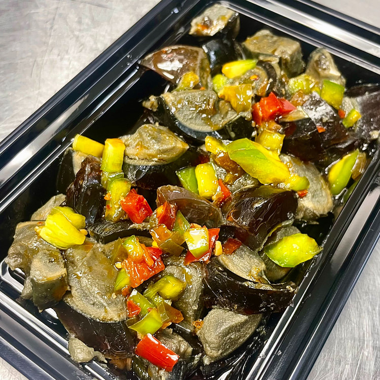 Century Egg with Green Pepper