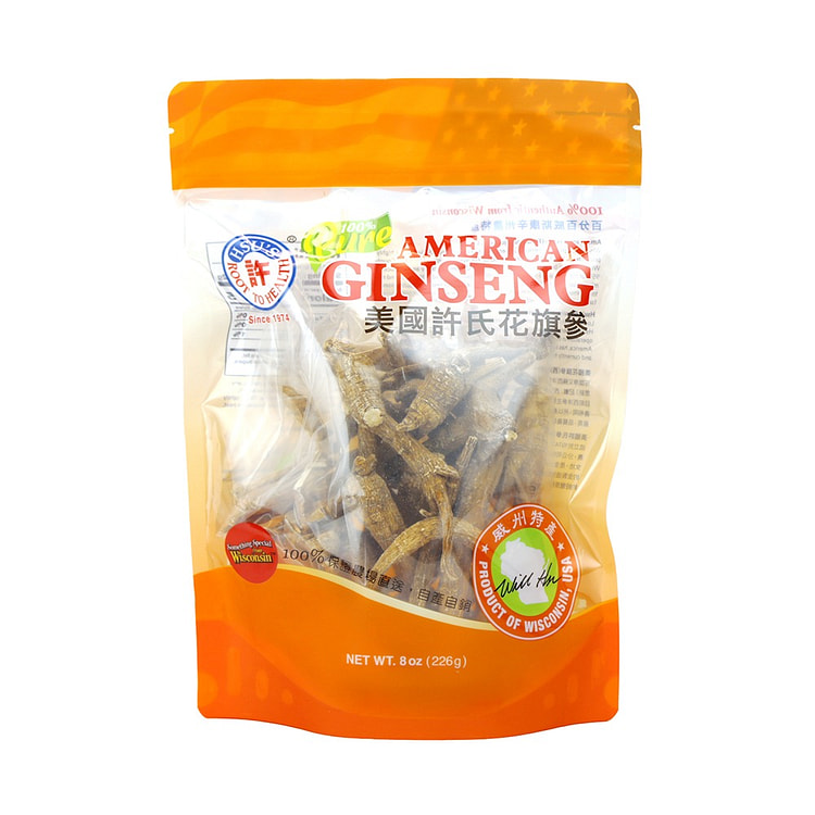 HSU'S 5-year American Ginseng Ungraded Roots 8oz 1 each