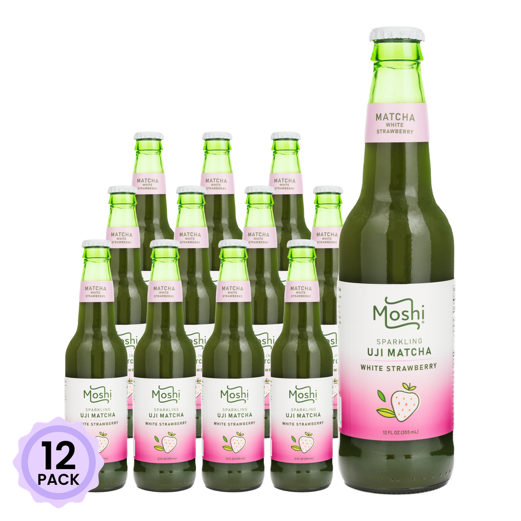 Get Moshi Matcha Sparkling White Strawberry Flavor 12 fl.oz*12