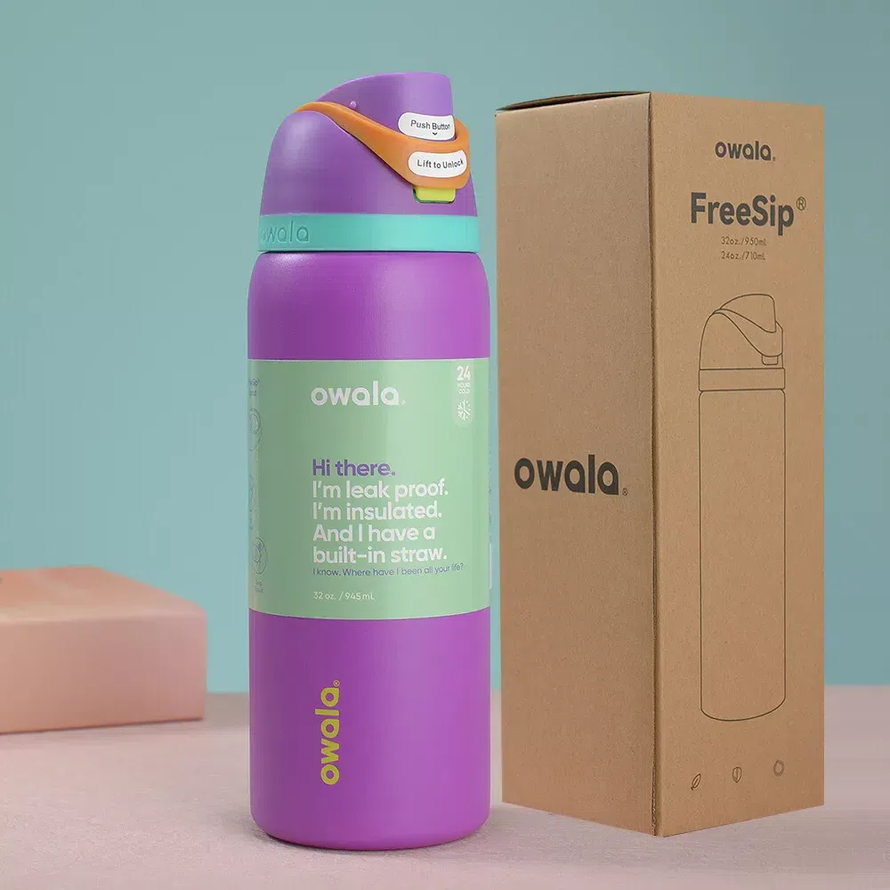 Owala 32oz Stainless Steel Water Bottle – Purple 1 count