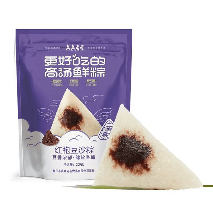 真真老老红袍豆沙粽200g