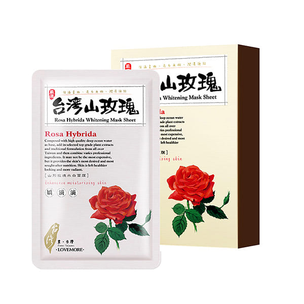 Taiwan LoveMore Rosa Hybrida Whitening Mask Sheet 5pcs 140 g