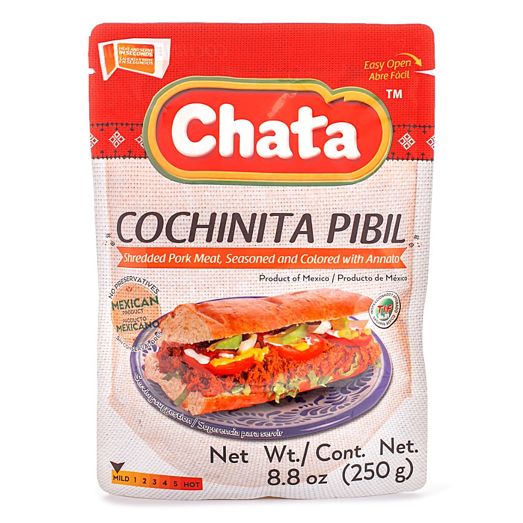 Cochinita Pibil Deshebrada y Sazonada con Achiote Chata 8 onza(s)