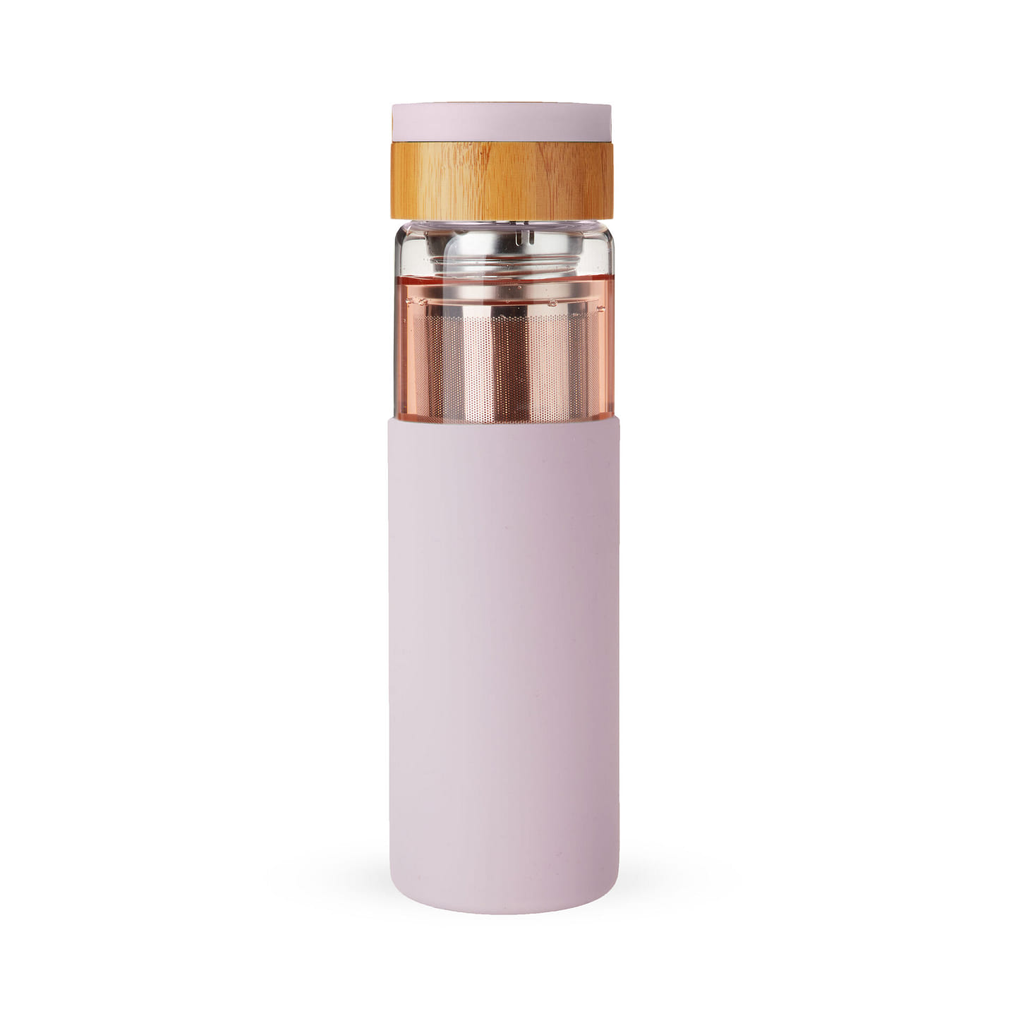 Pinky Up Dana Travel Infuser Mug with Silicone Sleeve, Double Walled Insulated Travel Tumbler with Loose Leaf Tea Strainer, Travel Coffee Mug, Perfect for Iced Coffee, 16 oz, Lavender 16 oz
