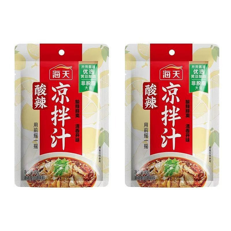 海天酸辣凉拌汁正宗拌菜酸辣蘸料调料凉拌汁 40 克*2 包