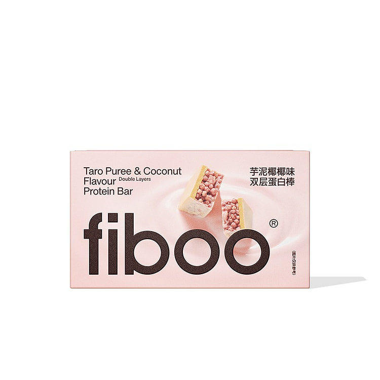 FIBOO双层蛋白棒#芋泥椰椰味 控卡能量棒3支装