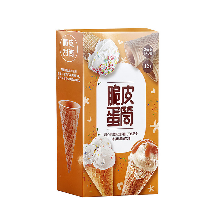 Ice Cream Flat Crispy waffle cone 140g * 1 box