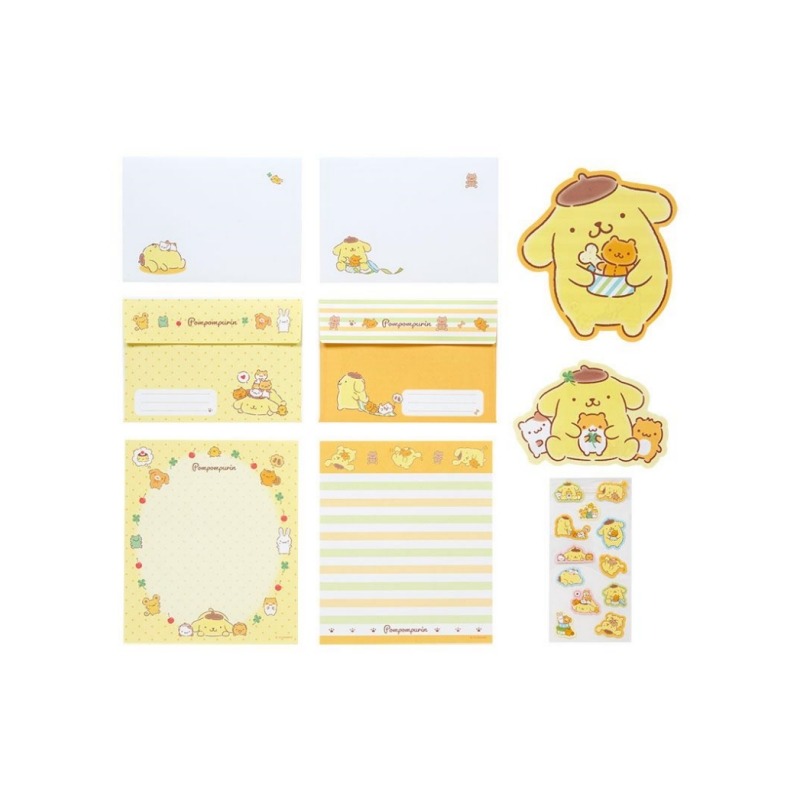 サンリオ♡ポムポムプリン キャラクターいっぱい レターセット 2013年 サンリオ ポムポムプリン キャラクター形レターセット - Weee!