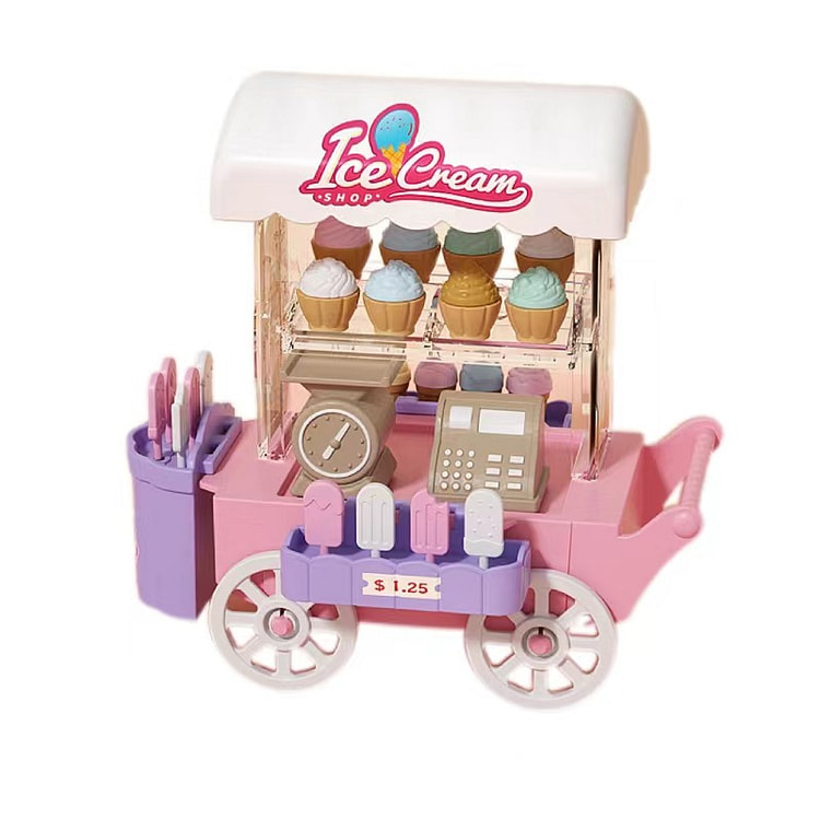 Children's Toy Dessert Cart Scene Cabin parent-child- Ice Cream Truck 1Pc