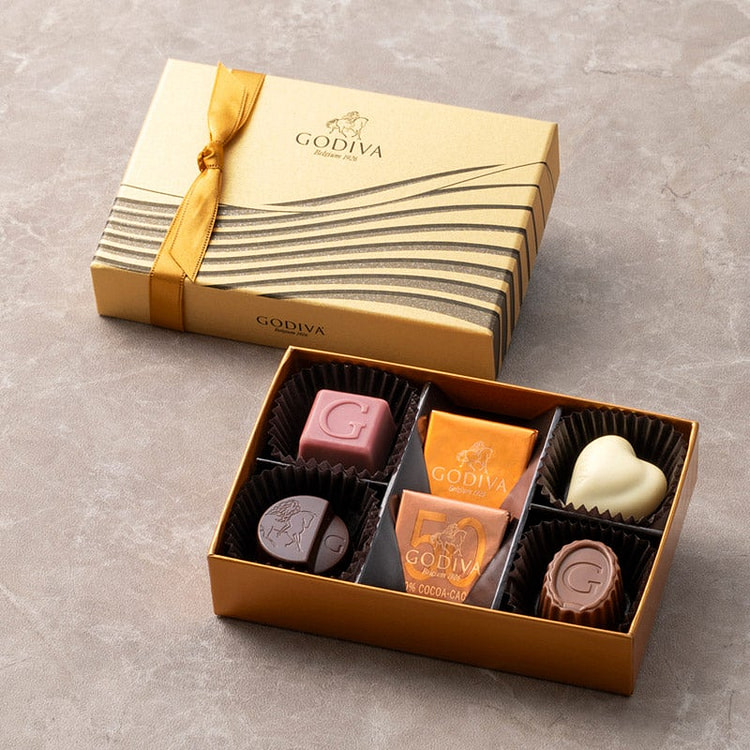 Godiva 黄金之心系列巧克力礼盒 6粒