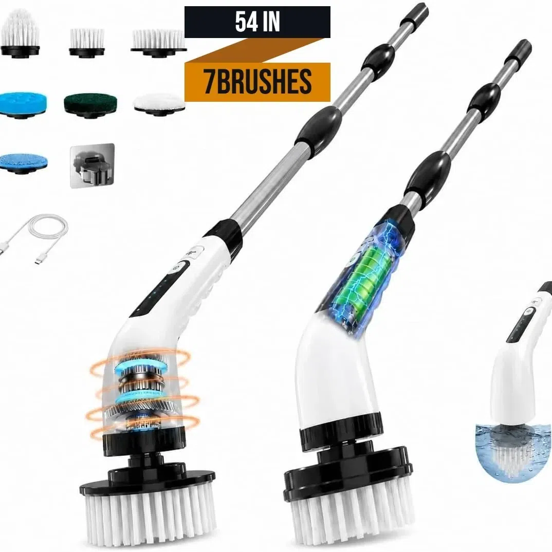 7 HeadsElectric Spin Scrubber Cordless Power 1 box