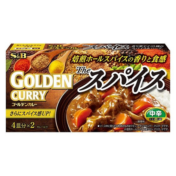 S&B Golden Curry Sauce - Medium Hot Spice 160g 1 box